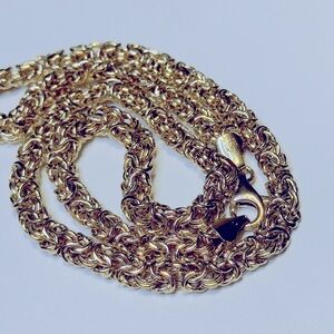 Unisex .925 Milor Italy Byzantine Gold over Sterling Silver Necklace - 18”